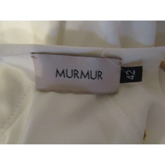 Murmur Reserve Blouse Top White Gold Hardware Designer Retail $249 Sz 42 US L - Picture 9 of 10